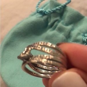 Pandora Sparkling Ribbon and Bow ring